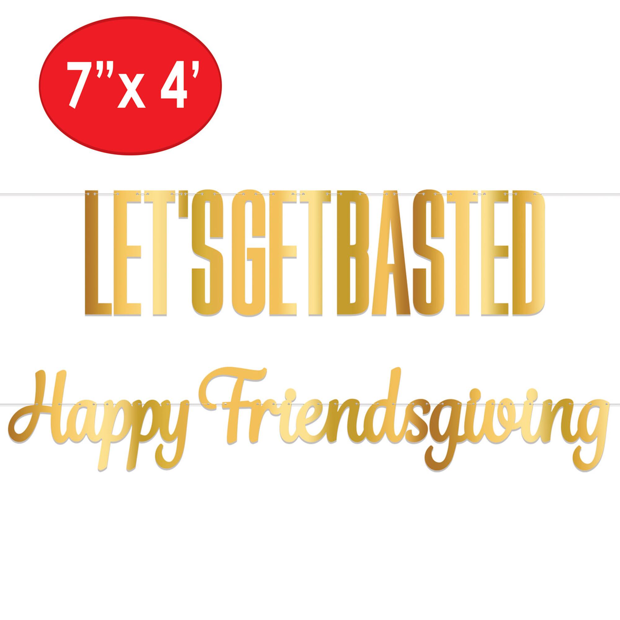 Beistle 4ft. Foil Friendsgiving Streamers, 2 Packs of 2